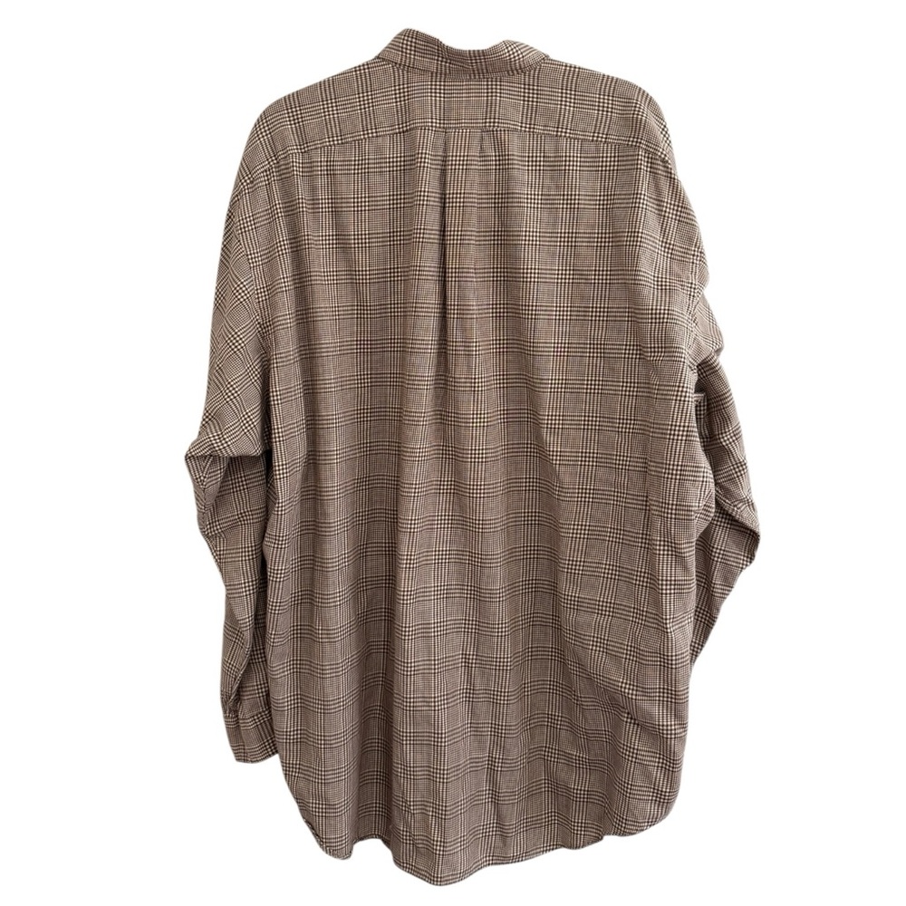 Polo Ralph Lauren Blake Plaid Button Down Shirt XXL Brown Tan Classic Fit Pony - Picture 5 of 8